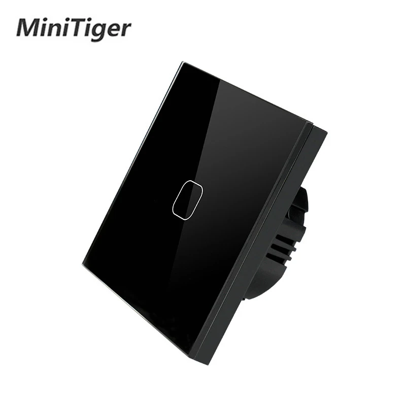 MiniTiger Touch Switch For LED Light Bulb AC 170-220V EU/UK Standard 3/2/1 Gang 1 Way Wall Touch Screen Switch Crystal Glass