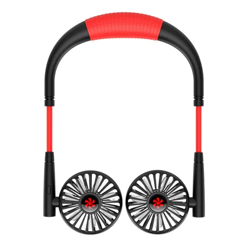 1 комплект USB Перезаряжаемый подвесной шейный вентилятор 3 скорости Регулируемый воздушный охладитель Q81F