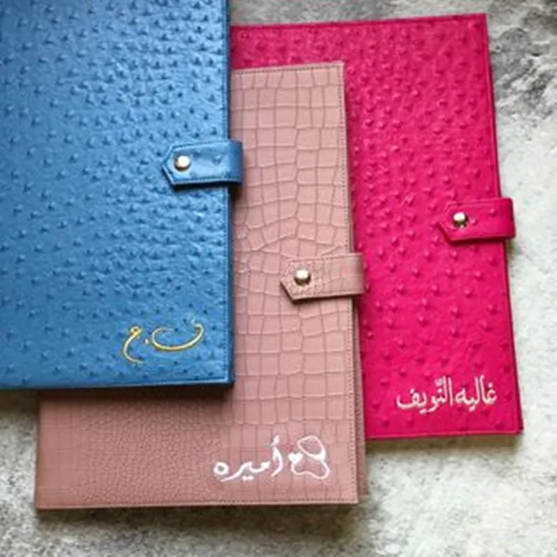 TOPHIGH Newly Office Women Crocodile Ostrich Pattern Laptop Bag Leather File Bag For IPAD Fashion A4 Paper Document File Folder view 2