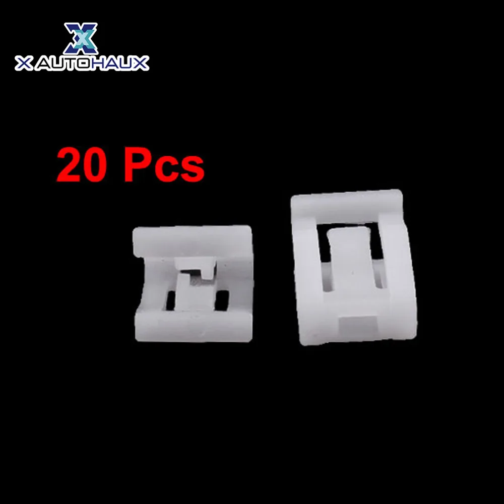X Autohaux 20Pcs Plastic Auto Trim Instrument Panel Dashboard  Fasteners White Car Clips Rivets Fastener  Replace Accessories