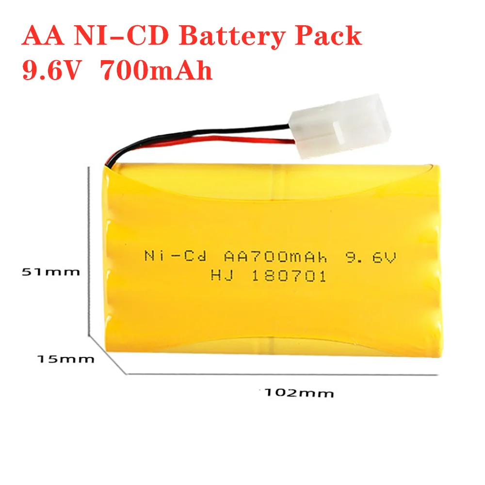 9.6v 700mah NiCD 충전식 배터리 Rc 완구 자동차 보트 건 탱크 기차 로봇 전기 조명 보안 공장 예비 부품, NiCD 충전지 Rc 장난감 자동차 보트 건 탱크 기차 로봇 전기 조명