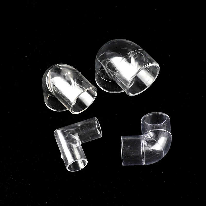 Clear Acrylic Elbow Connector Pipe Fittings Aquarium Tubo Joints Plexiglass Tube Suppliers 90 °, 1 Pc, 2 Pcs, 5 Pcs, 10Pcs