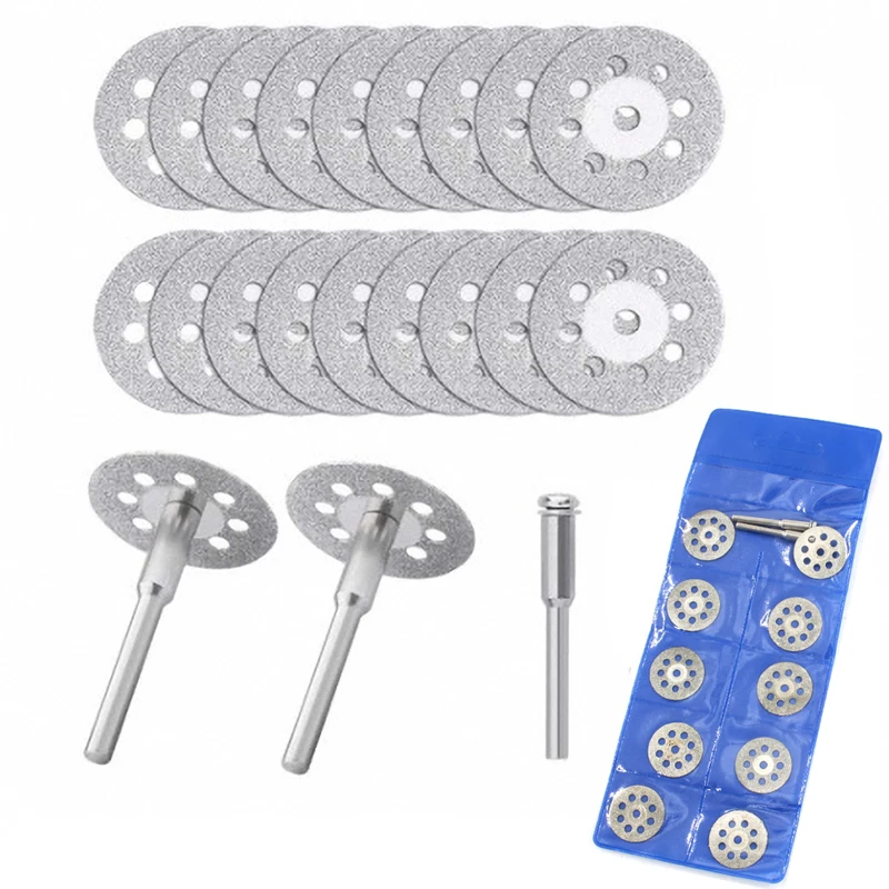 6Pcs/Set 20-30mm 8-Hole Electric Grinding Accessories Diamond Slice/Saw Blade Cutting with Bobbin Rotary Tool