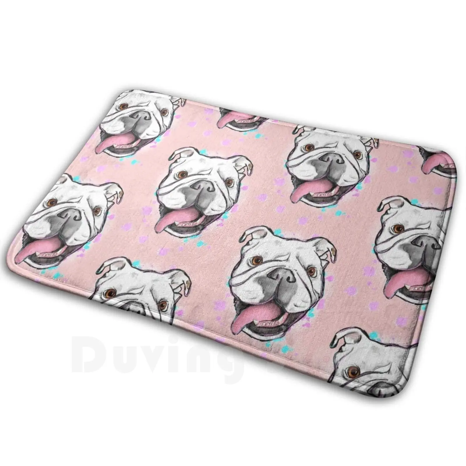 Princess Buttercup In The Pink Soft Non-Slip Mat Rug 3157 Carpet Cushion Bulldog English Bulldog Bully Dog Pet