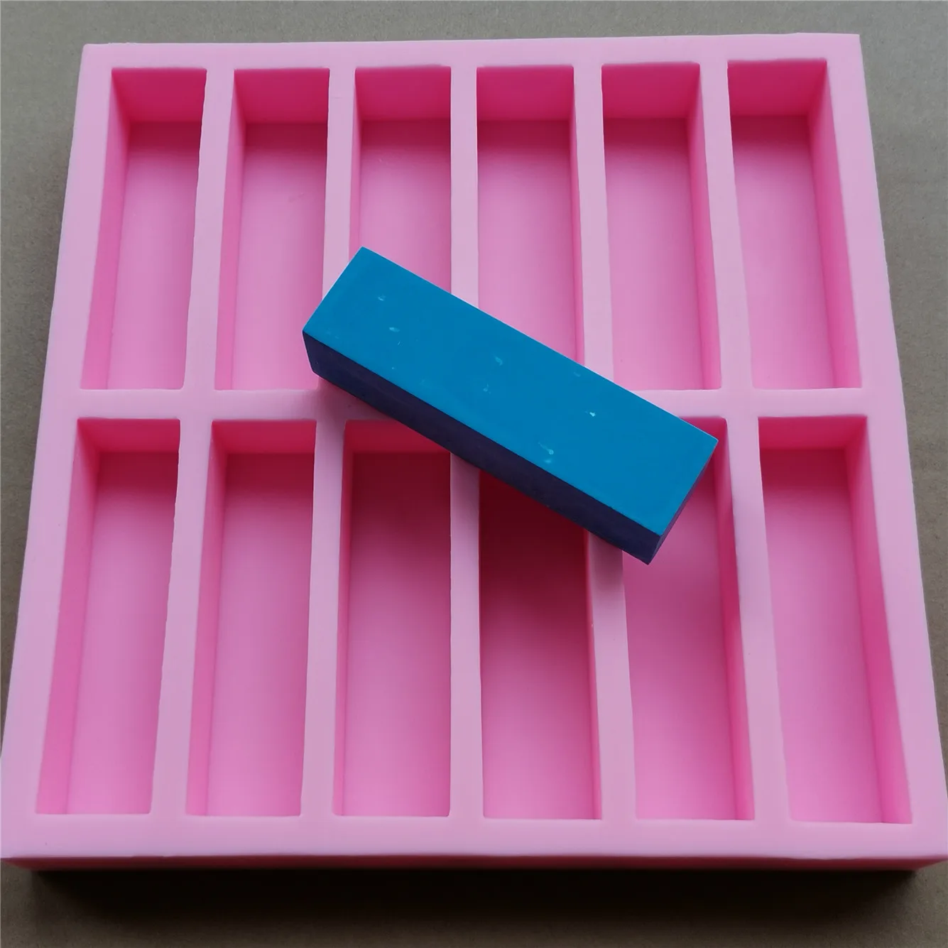 12Cavity Custom Silicone Mold Silicone Liner Slab Mould for Loaf Soap Making Cold Process Soap Making