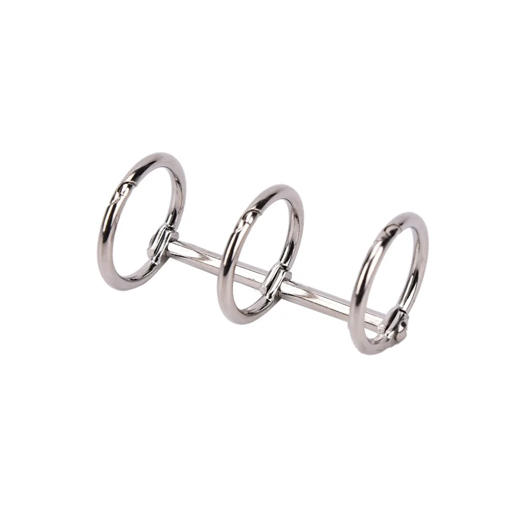 3-Ring gold silver loose-leaf Metal Split Hinged Rings Scrapbooking Binder Album Calendar Notebook Loose Practical Leaf Binder