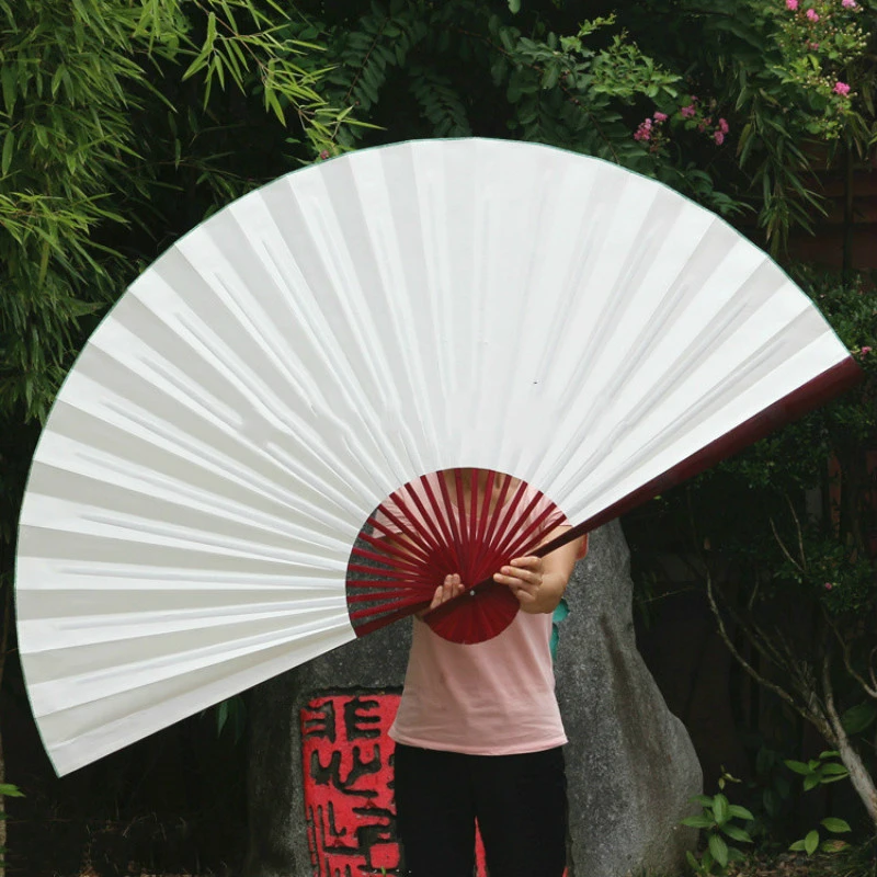 Chinese Large Decorative Paper Fan Retro Wall Mount Gift Fan Handmade Living Room You Chuntu Fans Home Decorative Folding Fan