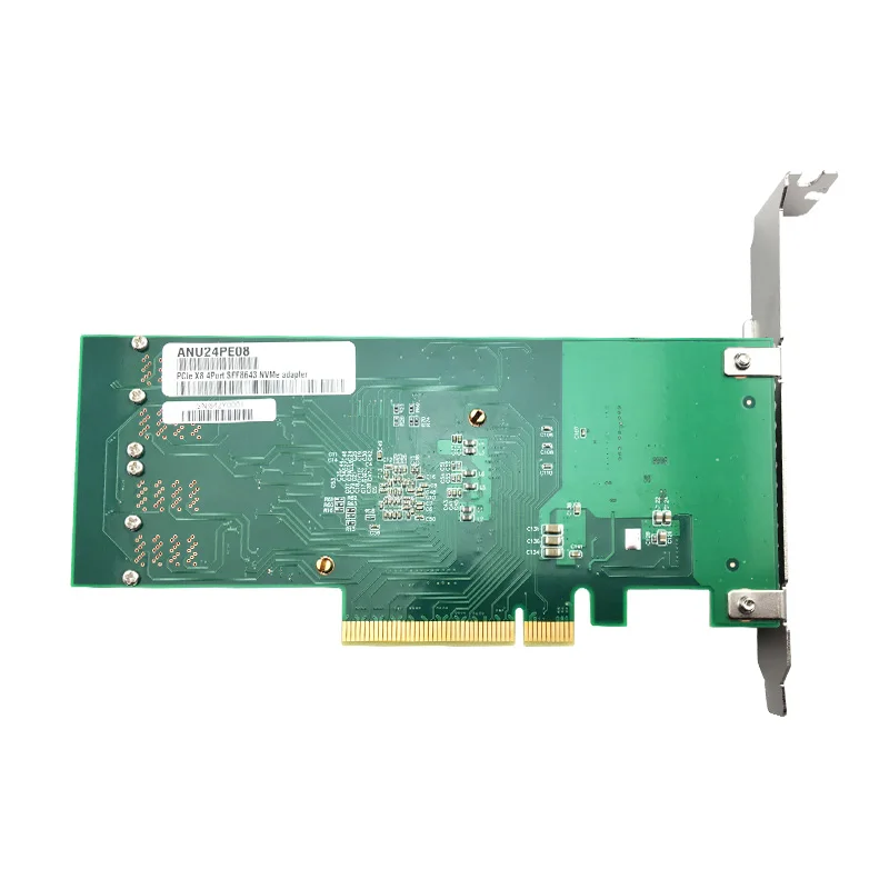 CEACENT ANU24PE08 NVMe U.2 Controller, PCIe 3.0 x8 4-Port SFF8643 to SFF8639, PLX8748 Chip, No Need Motherboard PCIe bifurcation