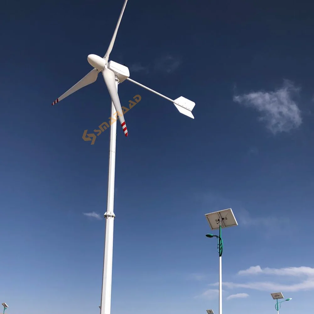 

High Efficiency 3KW 5KW 10KW Horizontal Axis Wind Generator Household Factory 48V 96V 120V 220V free Energy