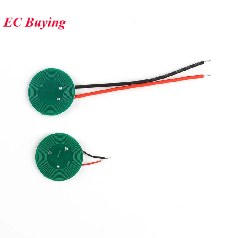 Small 20mm Wireless Charging Power Supply Module Transmitter Receiver Charger Coil Terminal Circuit PCB Board For Electronic DIY