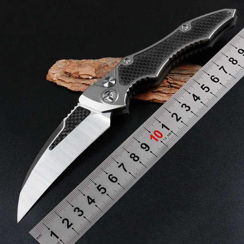 

Outdoor folding knife aviation aluminum carbon fiber handle sharp 5cr15 steel blade camping survival tactical knife EDC Tool