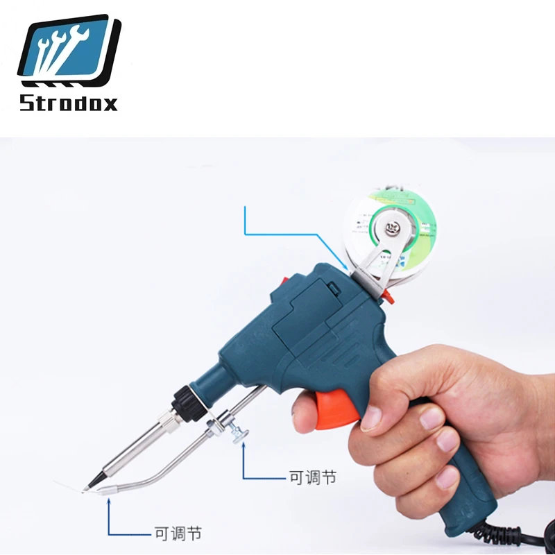 Adjustable temperature manual soldering electric soldering iron automatic soldering gun 80W internal heating welding tool