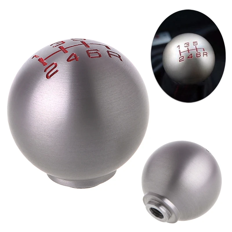 Aluminum 6 Speed Manual Shift Knob Gear M10x1.5 Thread For Honda Q39F