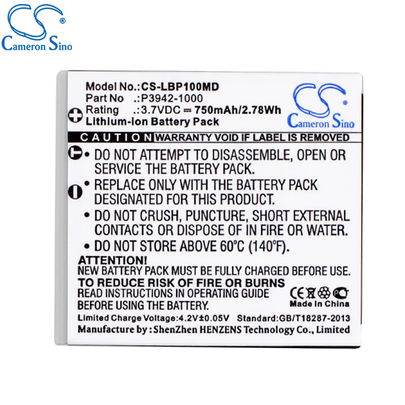 CameronSino Pin Cho Labnet Biopette Plus 100-1000ML Phù Hợp Với Labnet P3942-1000 Y Tế Thay Thế Pin 750MAh/2.78Wh 3.70V