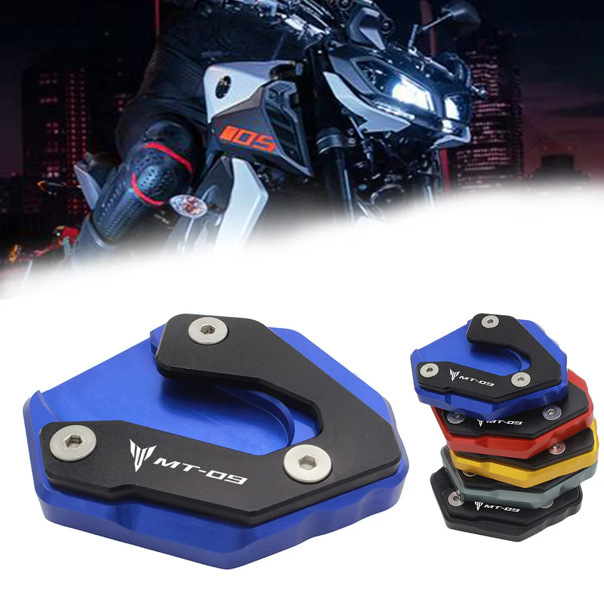 

SEMSPEED для мотоциклов YAMAHA MT-09 XSR900 TRACER 900 2014-2020, ЧПУ, боковая подставка, упор, увеличитель, пластина, удлинитель подставки