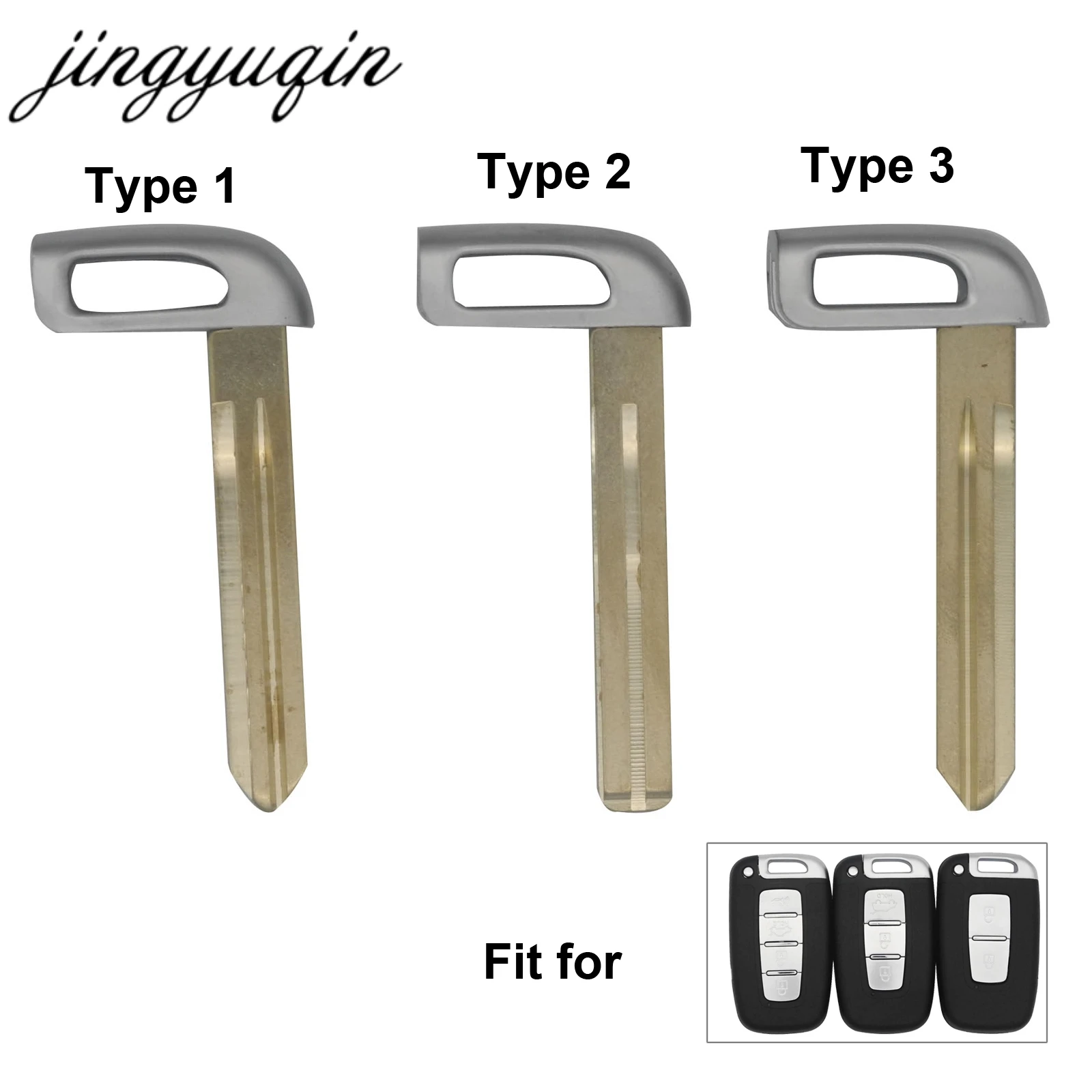 

jingyuqin Smart Emergency Key Blade for Kia K2 K5 Sportage Forte Fit Hyundai Elantra IX35 Sonata 8 Replacement