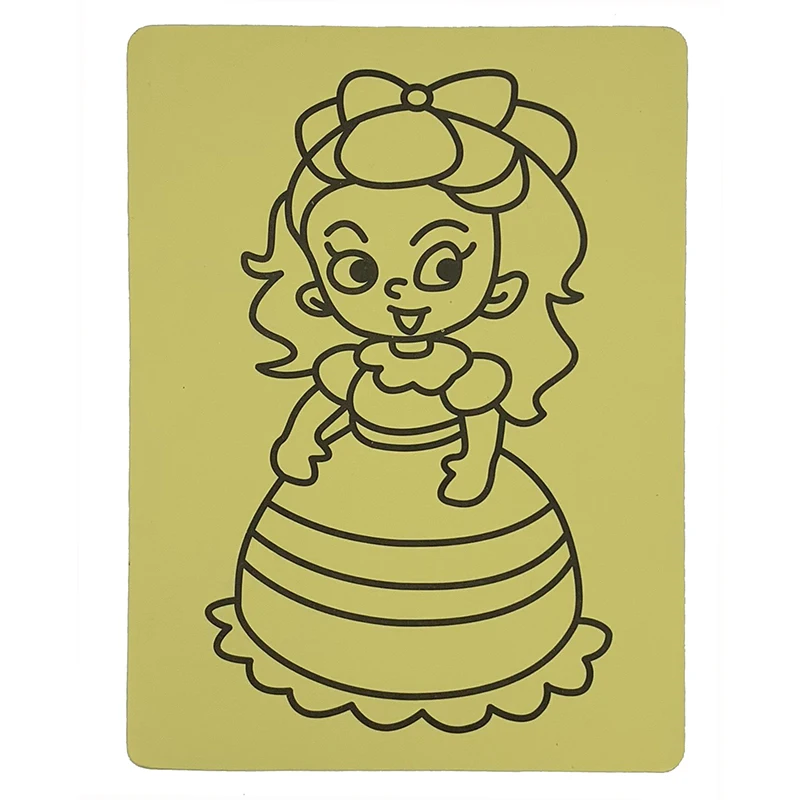 100pcs-  sticker cards for Color Sand art 20.5x28.5cm A4 sand art sticker cards kids drawing toys