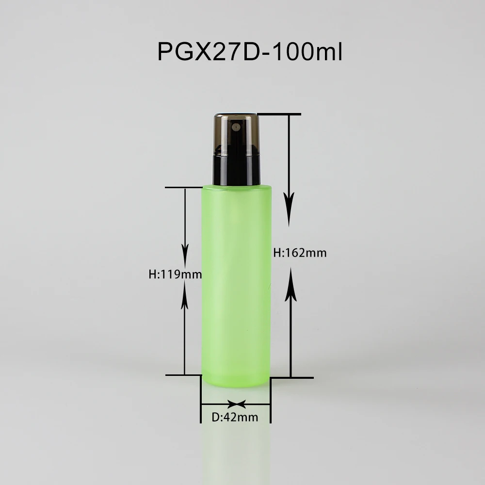 

Frosted Green 100ml Glass Cosmetic Bottle with Lotion/Spray Pump