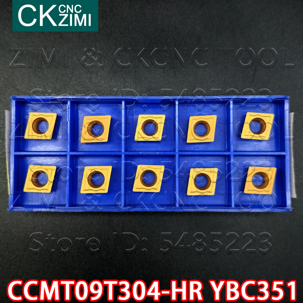 CCMT09T304-HR 카바이드 인서트 커터 선반 목재 선반 공구 YBC351 CCMT32.15-HR YBC351 CCMT CNC 밀링 인서트 공구