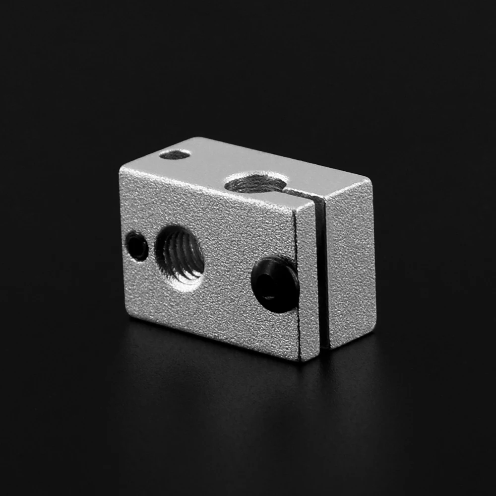 Aluminium PT100V6 Versi Resmi Blok Panas untuk E3D V6 J-head Extruder HotEnd Aksesori Bagian Printer 3D 23*16*12Mm