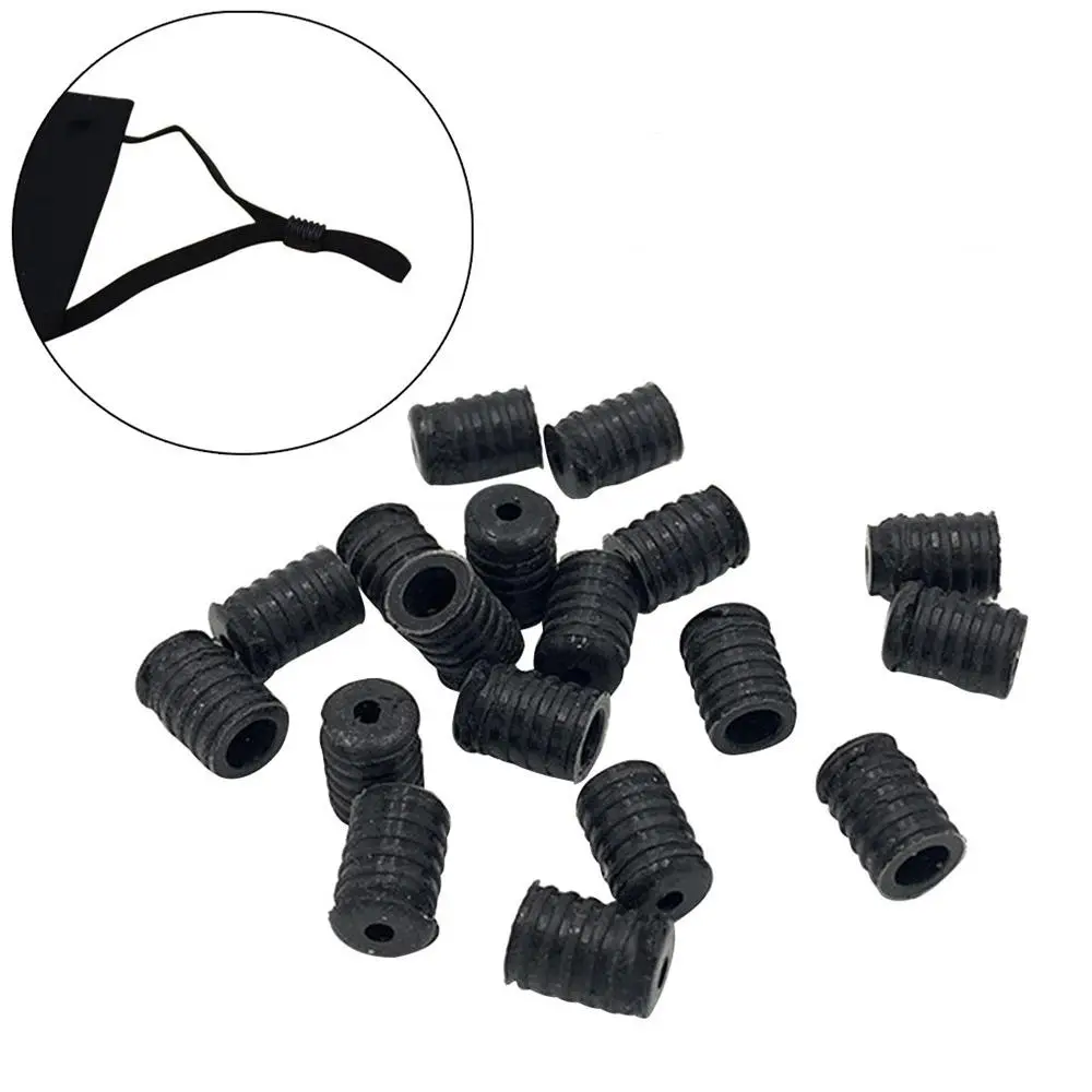 50/100pcs blocco tappo di plastica estremità del cavo attiva/disattiva supporto per maschera coulisse maschera di regolazione elastica fibbia