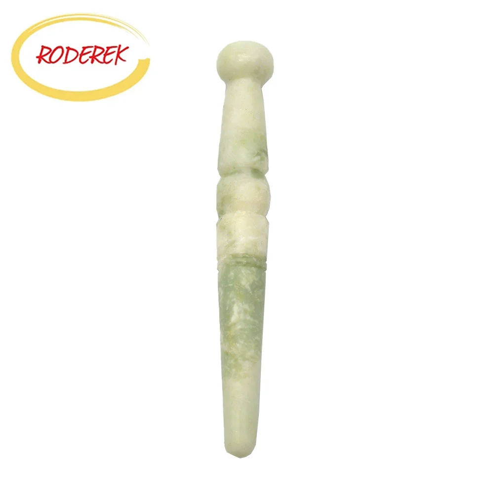 

Light Green Xiuyan Jade Gua Sha Acupoint Massage Guasha Massager Acupuncture Pen