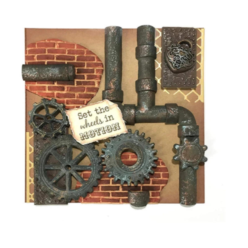 Distressed Cogs Silicone Mold Fondant Cake Decor Tools Silicone Molds Sugarcrafts Chocolate Baking Tools For Cakes Gumpaste Form