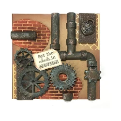 Distressed Cogs Silicone Mold Fondant Cake Decor Tools Silicone Molds Sugarcrafts Chocolate Baking Tools For Cakes Gumpaste Form