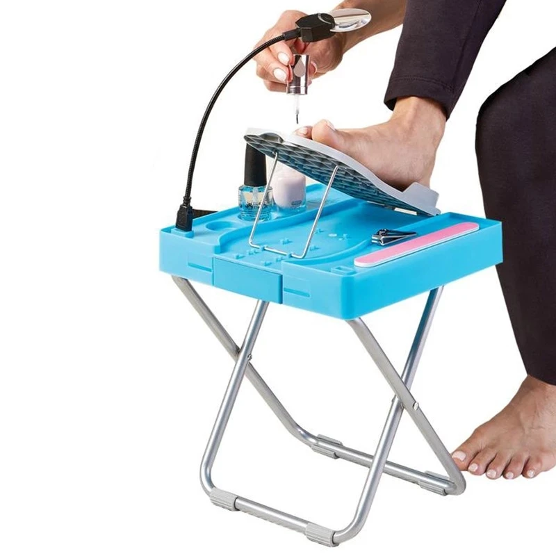 

Manicure Stool Pedicure Pedals Stand with Fan Salon Step Beauty Footrest for Home Adjustable Foot Rest Pedicure Set