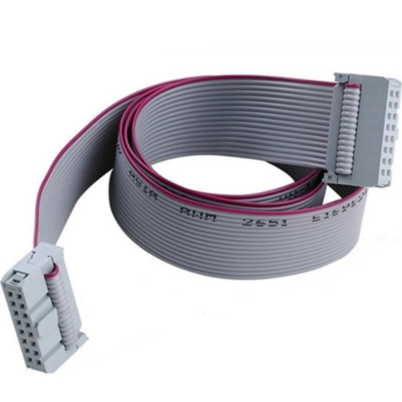 Flat Ribbon Data Cables 16pin for LED Display Receiving Card connection Pure Copper Signal 20cm 40cm 60cm 80cm 100cm Length