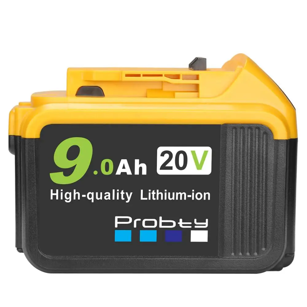 Probty 20V 9000mAh Lithium Ion Battery  For Dewalt DCB184 DCB181 DCB182 DCB201 DCB200 20V 18V 9Ah