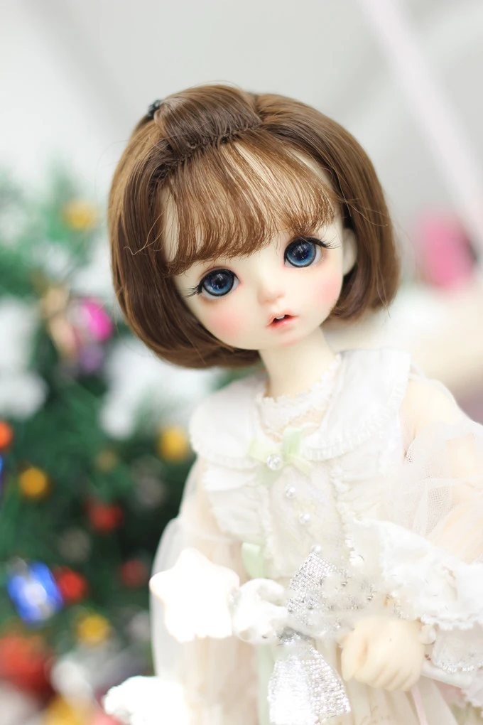 

BJD doll wig suitable for 1-3 1-4 1-6 size air hand hook bangs short hair doll accessories