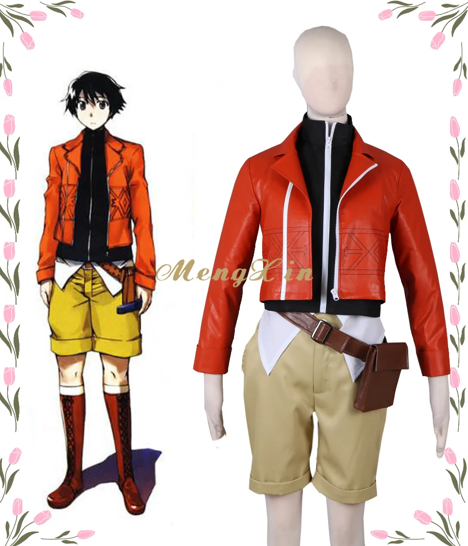 

Anime Future Diary Amano Yukiteru Mirai Nikki Cosplay Costume Full Set Halloween Party Top Pants Clothes