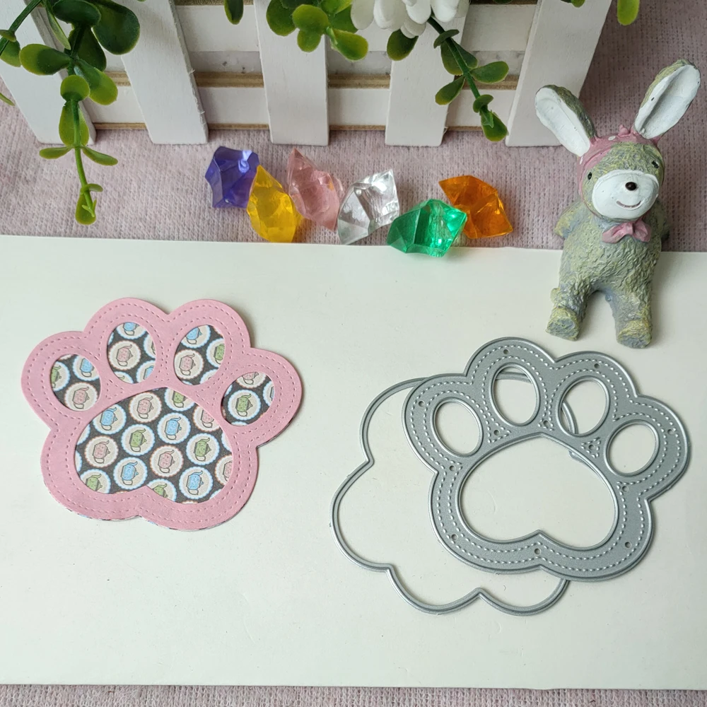 New Cat dog paw print metal cutting mould pattern scrapbook die embossing DIY handicraft paper card photo album metal