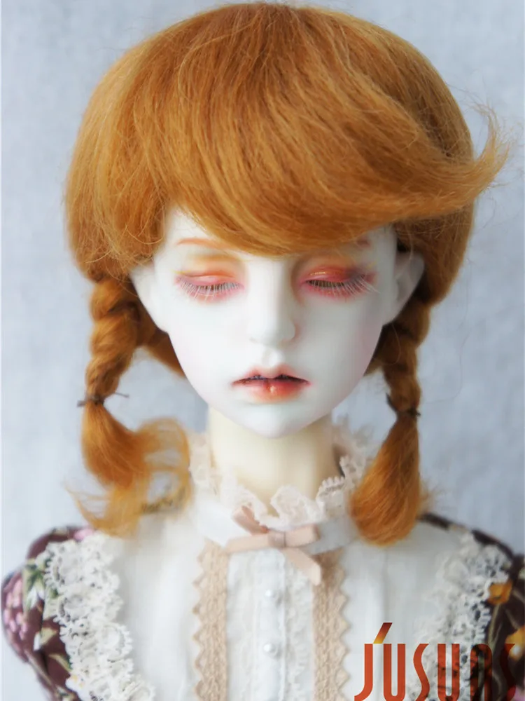 Jusuns  Mohairwigs    JD143  8-9inch  21-23cm  1/3 Short Anna Twins Mini Braids  Pony BJD hair  SD Doll  accessories