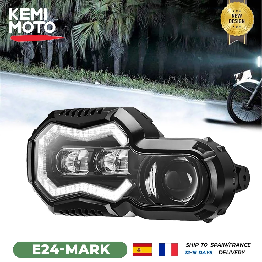 New E24-mark Headlights For BMW F800GS F800R  F 650 700 800 GS F 800GS ADV Adventure Complete LED Projector Headlight Assembly