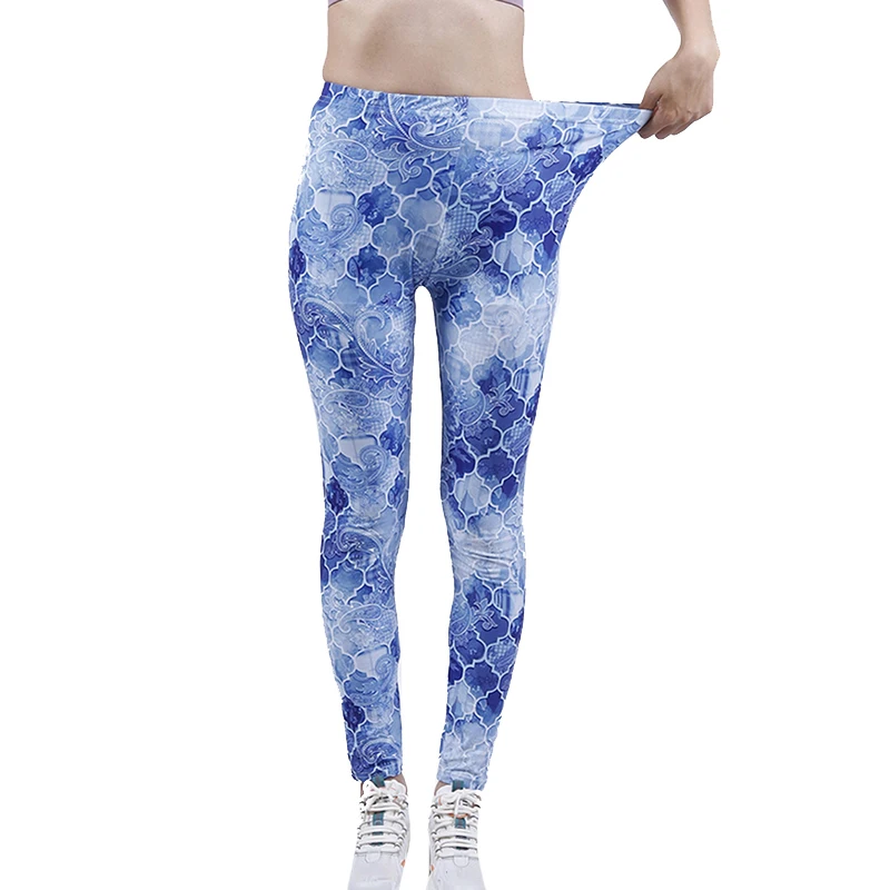 YSDNCHI – Leggings de Sport pour femmes, pantalon imprimé, élastique, respirant, taille haute, yoga, Fitness