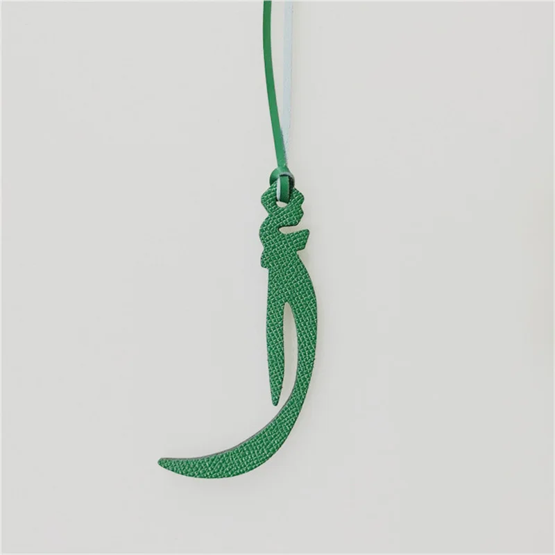 New Genuine Leather Arabic Letters Charm Wholesale Fashion Custom Women Leather Customized Pendant Ornament INS