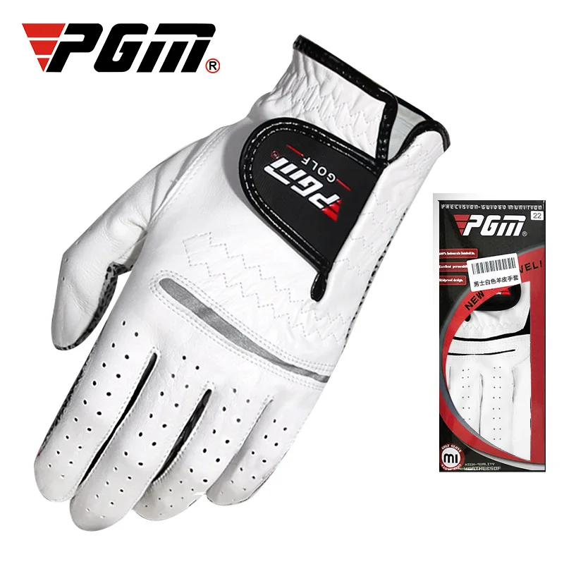 PGM Golf Gloves Men\'s Sheepskin Leather Breathable Comfortable Anti-skidding Men\'s Left Right Hand Glove