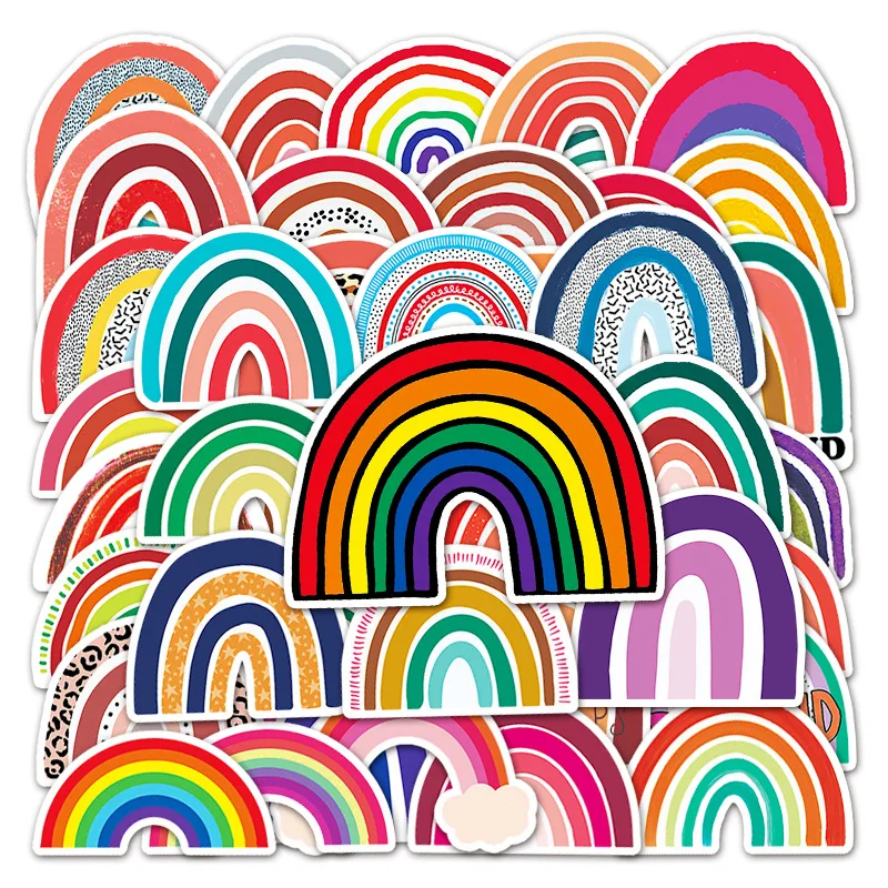 50Pcs Rainbow Bridge Cartoon Stickers Voor Meisje Kinderen Speelgoed Op De Laptop Koelkast Telefoon Skateboard Koffer Decals Sticke