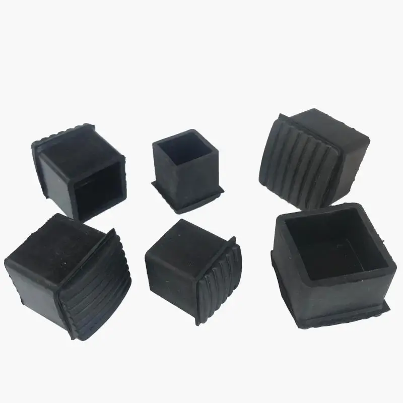 25*25 Thick Non-Slip Rubber Square Tube Cover Chair Stool Leg Cushion Oblique Bottom Foot Cover Soft Rubber Pad