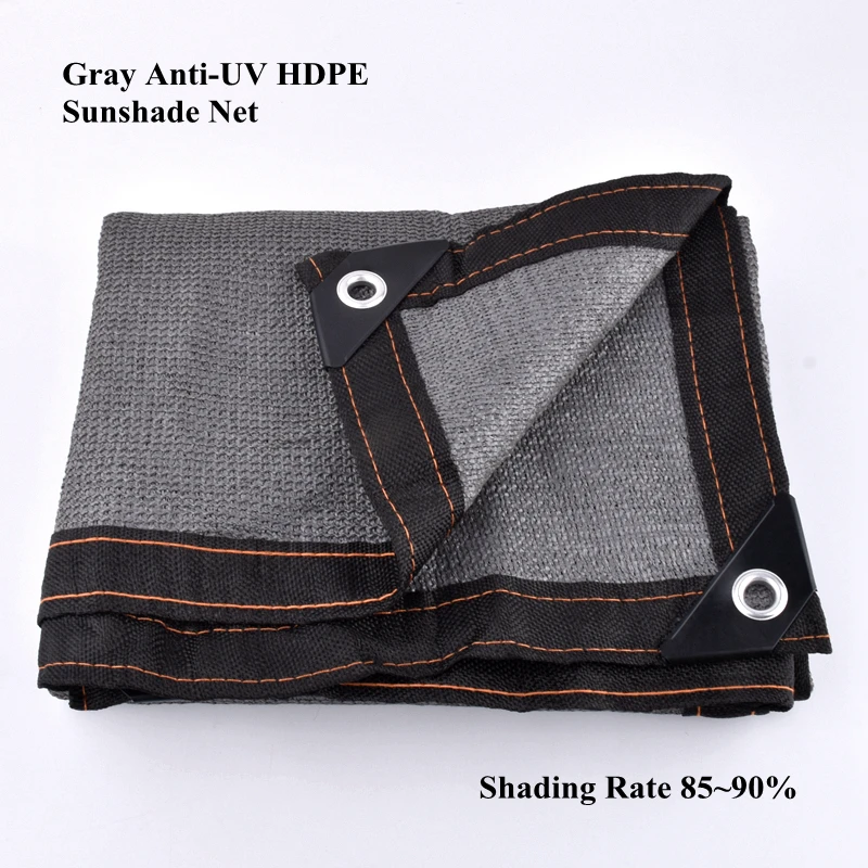 Gray HDPE Anti-UV Sunshade Net Balcony Plant Shelter Outdoor Swimming Pool Awning Pet House Shading Net Sun Shade Rate 85~90%