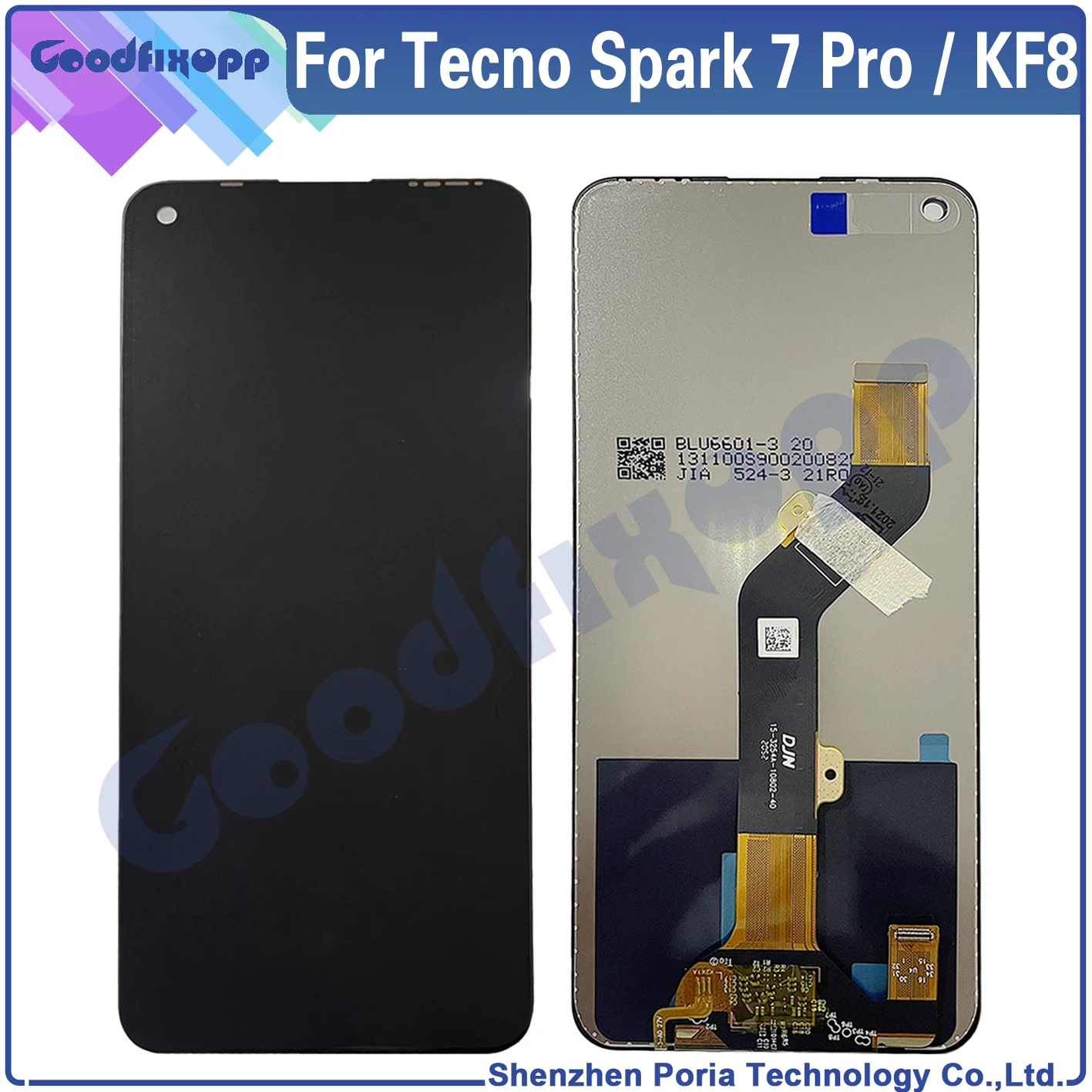 

Для Tecno Spark 7 Pro KF8 Spark7Pro ЖК-дисплей, дигитайзер сенсорного экрана в сборе, запасные части, замена