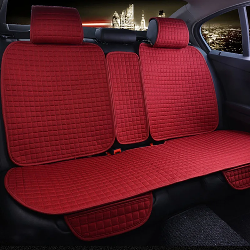 

Skidproof Car Seat Cover Skidproof Front Backrest Flax Protector Cushion Seat Protect Anti-slip Pad Ｍat Car Accessories 5 Colors