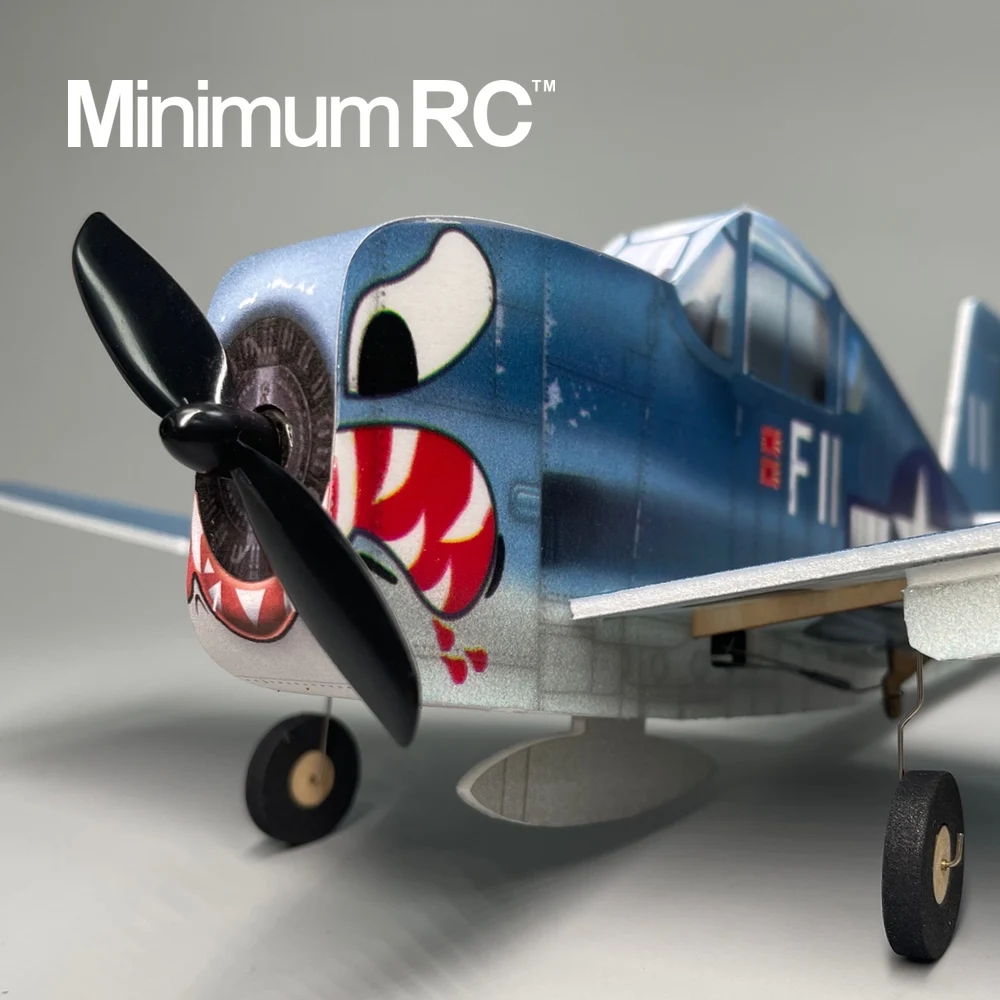 الحد الأدنى RC F6F Hellcat 4 قنوات مقاتلة 320 مم لعبة طائرة التحكم عن بعد