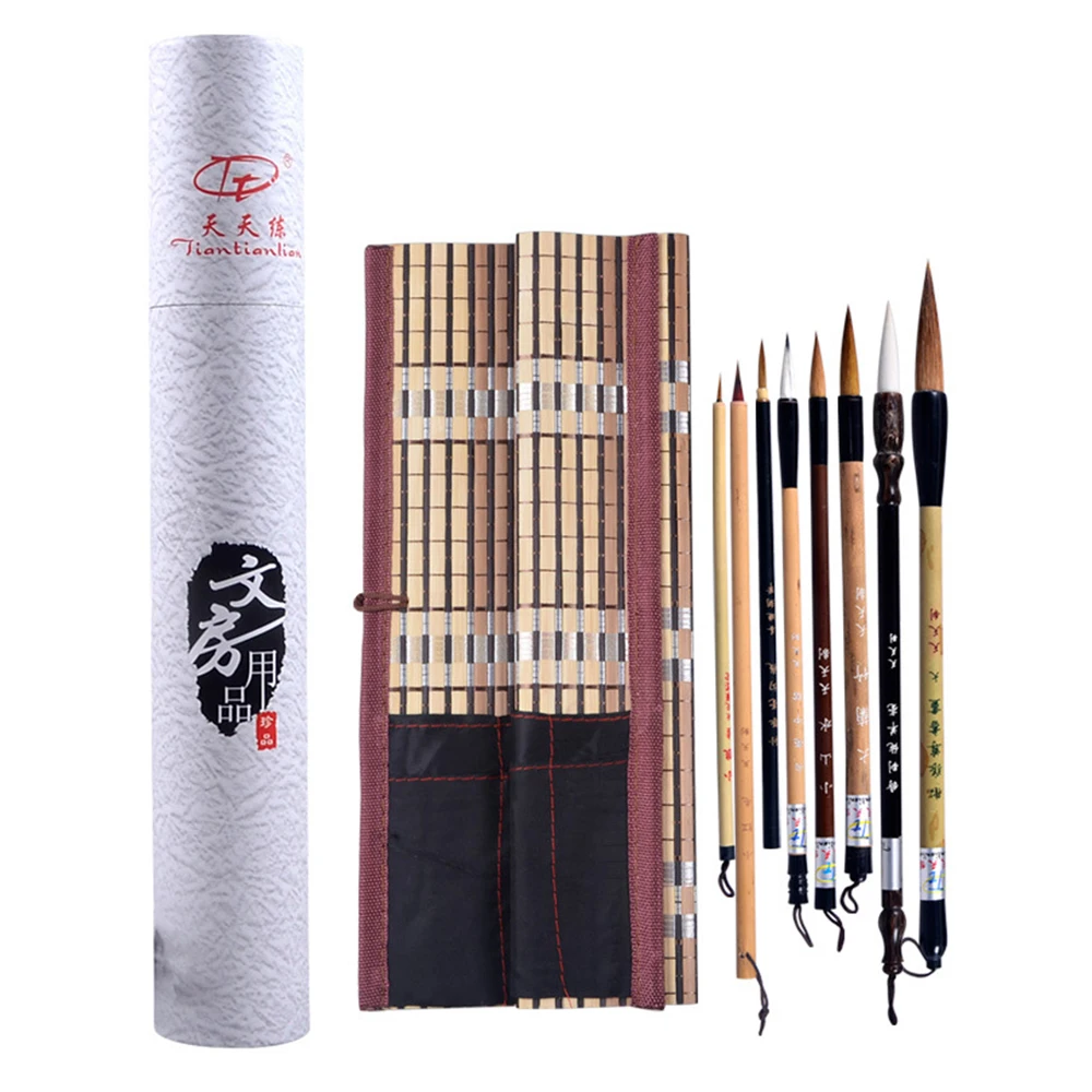 Umitive 5 pz/set di Bambù Tradizionale Cinese Pennelli prer Calligrafia Set Writing Art Prodotti e Attrezzature per Pittura