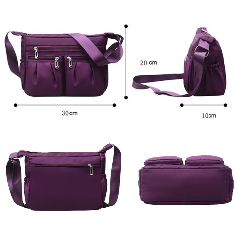 Borsa a tracolla diagonale in nylon Moda giovanile Versione casual Borsa a tracolla impermeabile di grande capacità da donna