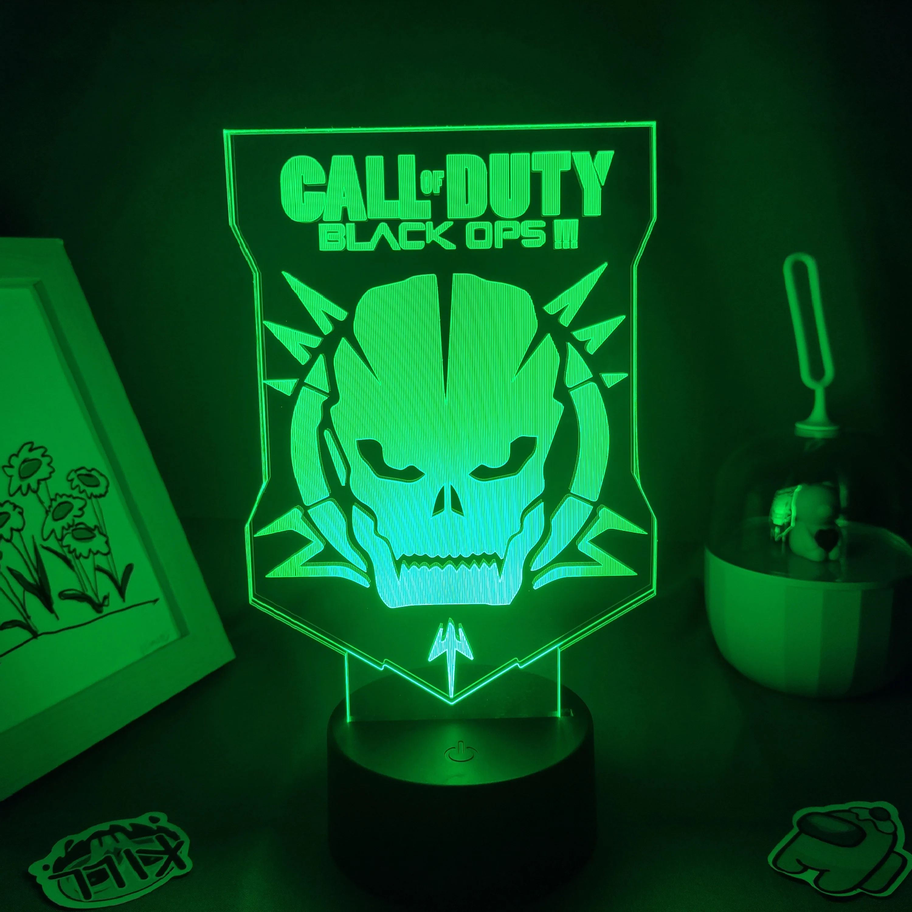 COD Game LOGO 3D Lamps Call Of Duty Led RGB Night Lights Birthday Cool Gifts For Friends Bed Room Table Colorful Mark Decoration