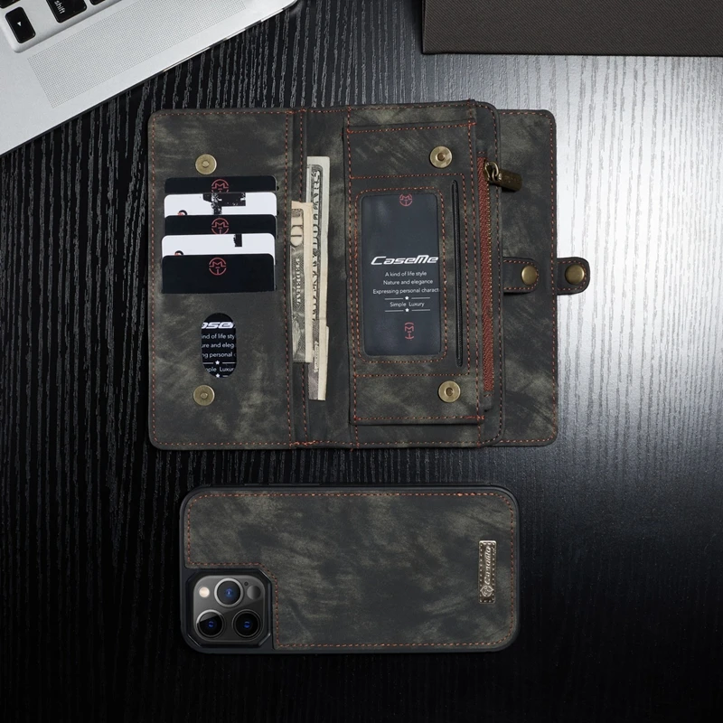 For iPhone 12 13 14 15 16 Pro Max Case Flip Leather Wallet Phone Bag Cover For Coque iPhone 15 11 12 13 Mini 12Pro 14 Plus Case