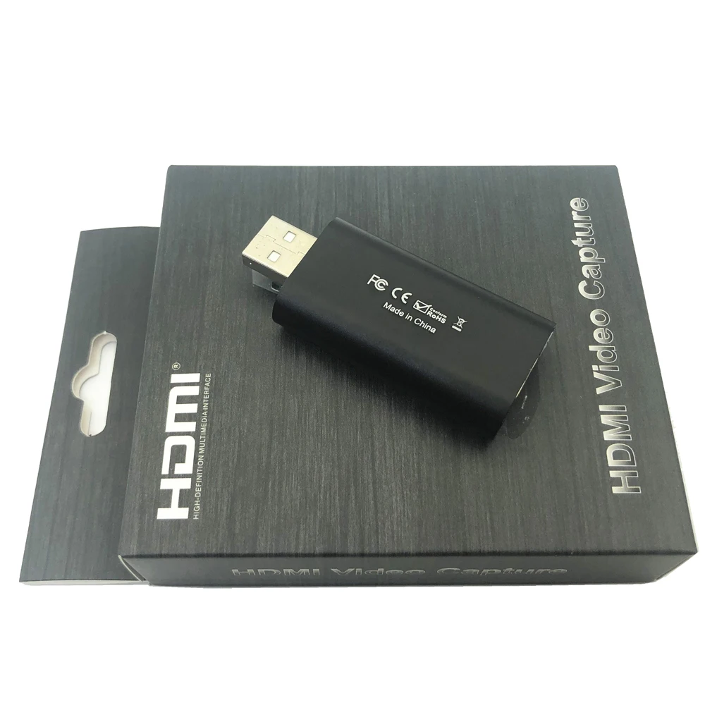 Portable USB 2.0 Audio Video Capture Card HD 1 Way HDMI to USB 2.0 1080P Mini Acquisition Card Converter for Computer Support Wi